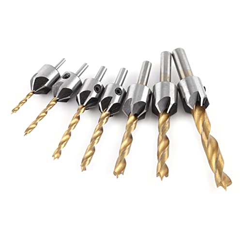 Brrnoo Countersink -Bohrer -Bit Set, Holzbearbeitungswerkzeuge mit Hex Schlüssel Countersink Bohrmaschine Bit Carpentry Holzbearbeitung Langweiliges Werkzeug Runde Schaft Bohrer für Holzbearbeitung Brrnoo Countersink -Bohrer -Bit Set, Holzbearbeitungswerkzeuge mit Hex Schlüssel Countersink Bohrmaschine Bit Carpentry Holzbearbeitung Langweiliges Werkzeug Runde Schaft Bohrer für Holzbearbeitung von Brrnoo