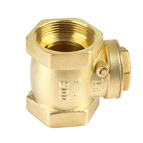 Brrnoo DN40 Überprüfungsventil, 1-1/2in Gewinde 232psi Weibliches Gewinde Messing Nicht-Return Swing-Scheckventil für Wasserrohr Brrnoo DN40 Überprüfungsventil, 1-1/2in Gewinde 232psi Weibliches Gewinde Messing Nicht-Return Swing-Scheckventil für Wasserrohr von Brrnoo