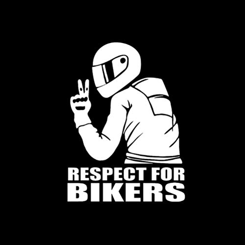 Brrnoo Der Respekt für Biker Reflektierende Aufkleber, Kompatibel mit Körper, Fenstern und Türen, Bietet eine Hohe Sichtbarkeit und Verursacht Keine Schädigung Der Autofarbe und (Black) von Brrnoo