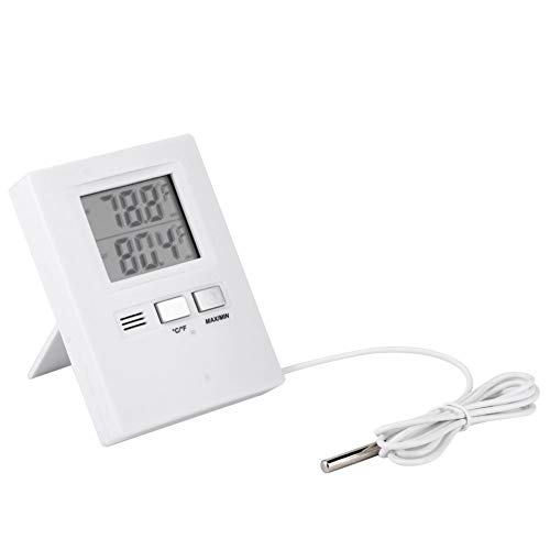 Brrnoo Digitales Thermometer, Temperatursonde mit Präzision LCD Digitales Thermometer Innenthermometer Außenthermometer für den Küchenkühlschrank Brrnoo Digitales Thermometer, Temperatursonde mit Präzision LCD Digitales Thermometer Innenthermometer Außenthermometer für den Küchenkühlschrank von Brrnoo