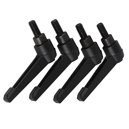 Brrnoo Drehen Sie Verriegelungsgriff, Einstellbarer Hebelgriff mit Einstellbarem Befestigungsgriff 4pcs M8 M8 Faden Kunststoffverriegelungshebelknöpfe Metallmaschinenknöpfe (Schraubenlänge 16 mm) von Brrnoo