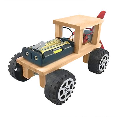 Brrnoo Elektromotor -Kit -Auto, Motor Kit DIY Auto mit Leicht zu Montieren und Abgebautes Holz DIY Windkrafthandwerkskits Windkraft für Schaltung und Wissenschaftliche Kenntnisse von Brrnoo