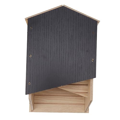 Fledermaushaus aus Holz, Doppelkammer-Fledermauskasten, Großes Außenmodell, Wasserdicht & Winddicht, Naturfreundlich, Gartenaccessoire, Wildtierunterkunft von Brrnoo
