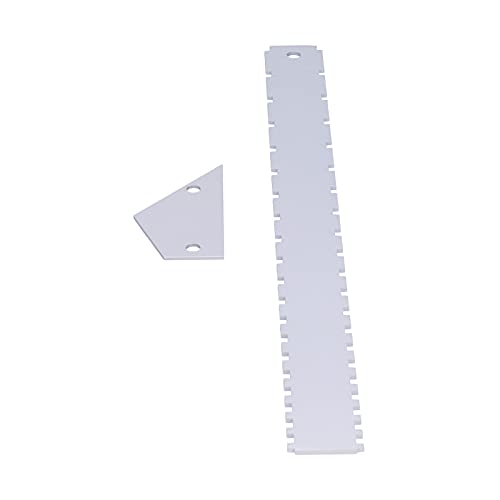 Brrnoo Gitarrenmessgeräte, Gitarre Gekerbter Straight Lineal Ist Etwa 10 X 5 Cm Aluminiummaterial für die Meisten Elektrogitarren oder Akustikgitarren (SILVER) von Brrnoo