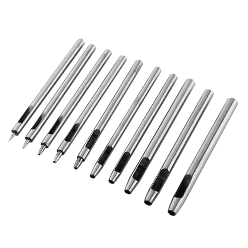 Brrnoo Gürtelloch Puncher für Leder, Leder Punch Tool Puncher 10pcs 0,5-5 Mm Lederloch-Loch-Werkzeug Hohlgürtelhandwerk Brrnoo Gürtelloch Puncher für Leder, Leder Punch Tool Puncher 10pcs 0,5-5 Mm Lederloch-Loch-Werkzeug Hohlgürtelhandwerk von Brrnoo
