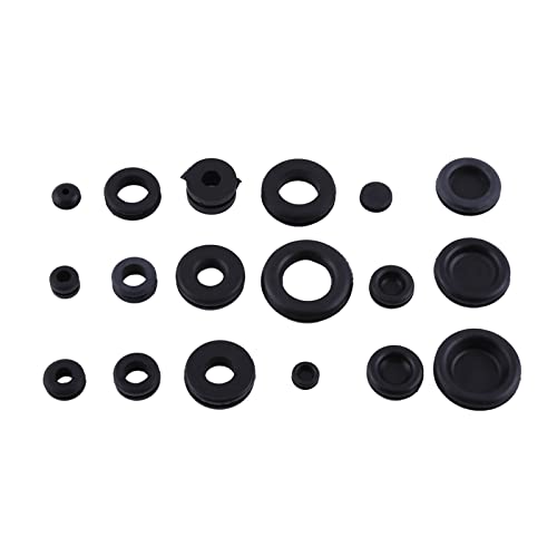 Brrnoo Gummi -Loch -Grommet, Firewall Loch Stecker Set 125pcs 18 Größen Gummi Grommet Kit Elektrische Drahtdichtung Sortiment Kit von Brrnoo