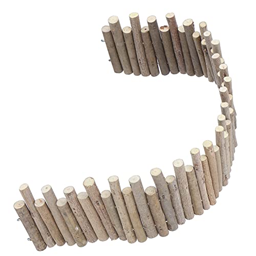 Brrnoo Hamsterbrücke, Hamster Leiter Kleine Tiere Käfigzubehör Holzzaun Rattenleiter Brücke Spielzeug Hamster Kletterspielzeug für Zwerg Syrische Rennmäuse Zuckergleiter Holz Versteckspielzeug (40cm von Brrnoo