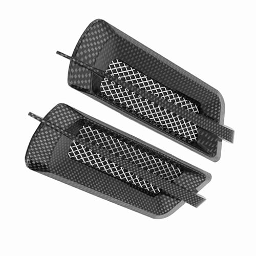 Brrnoo Haubenschlitze für Autos, Haubenschaufeln für Autos AIR -Entlüftungsgrill Cover 2pcs Universal Car Side Hood Vent (Schwarz grau) von Brrnoo
