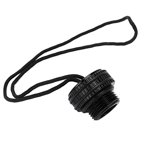 Brrnoo Hochwertiger Aluminium -Legierungs -Tauch -Tank -Tank -Ventil -Staub -Steckplane -Beschützer -Deckungsabdeckung Daucher mit Kabel, Einfach Installieren und Ersetzen (Black) von Brrnoo