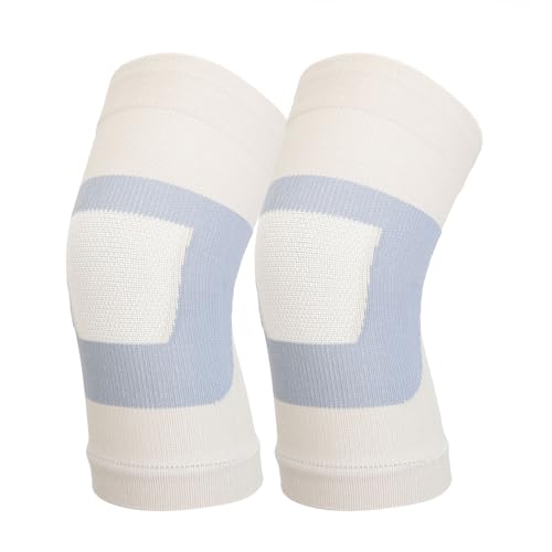 Brrnoo Kompressionskniegestütze, Weiche und Zarte Seidenknieschützen Bieten Sanften Schutz für Knie während Yoga und Kniebeugen und Halten die Beine in Klimatisierten Umgebungen Warm (L) von Brrnoo