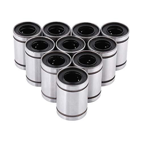 Brrnoo Kugellager, Rollenlager mit Doppelt Versiegeltem Design 10pcs LM12UU 12 Mm Linearer Bewegungskugellager -Buchungs -Skateboardlager für 12 Mm Stangen 3D Drucker CNC Teile von Brrnoo