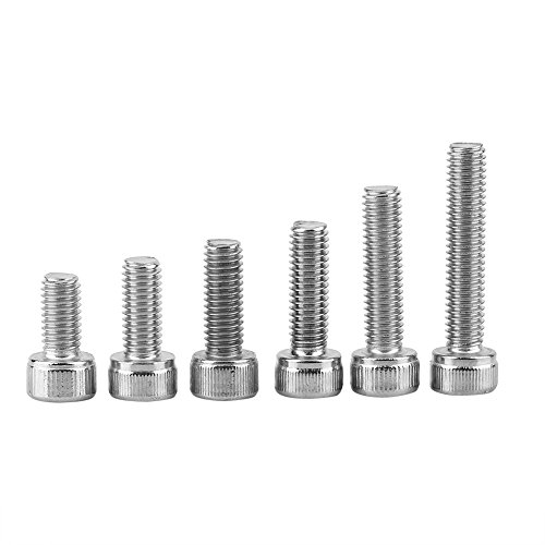 Brrnoo Metrikschrauben-Sortiment mit Sechskantmutter-Waschmaschinen-Sortiment M3-M8 Edelstahl SS304 Sechskantschrauben Sechskantdeckel Kopfschrauben Kopfschrauben (M5 150pcs) von Brrnoo