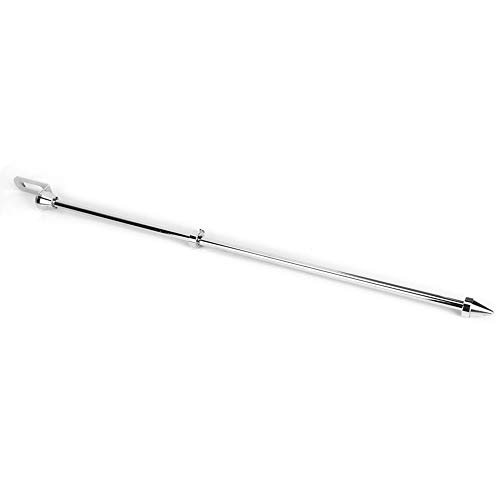 Brrnoo Motorrad-Rücksitzgepäck Rack Rack Mount Fahnenmast, Hochwertiger Edelstahl-Flaggenmast mit Einzigartigem Aussehen, Universelles Motorrad (Elektropliert) von Brrnoo