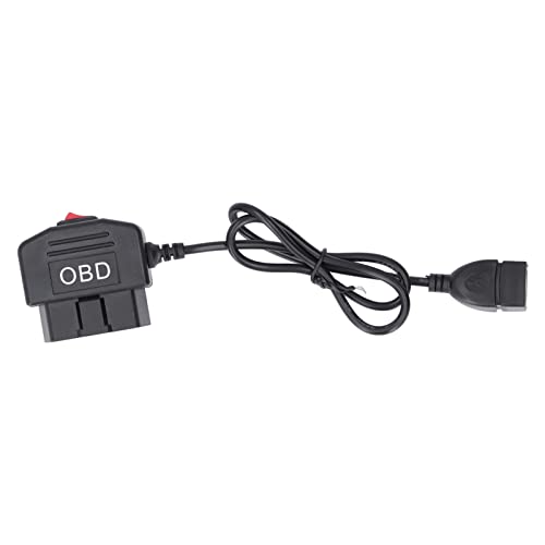 Brrnoo OBD -Stromkabel, Dash -Cam Kabel mit Schalttaste 48 Cm/18,9 Zoll OBD Netzteil Adapter Kabel ACC Modus Niedriger Spannungsschützer Das Dash Cam Hardwire Kit für Das Telefonladung von Brrnoo