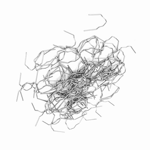 Brrnoo Plastikschweißer Grundnahrungsmittel, Kunststoffschweißkit mit Kasten 100pcs 0,8 Mm Auto Stoßstange Reparatur Vor Geschnittener Schweißhüftel Reparaturwerkzeugkit Schweiß Heiße Hefter für von Brrnoo