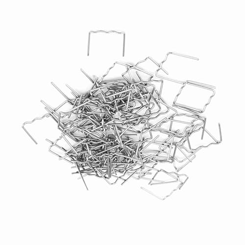 Brrnoo Plastikschweißer Grundnahrungsmittel, Kunststoffschweißkit mit Kasten 100pcs 0,8 Mm Auto Stoßstange Reparatur Vor Geschnittener Schweißhüftel Reparaturwerkzeugkit Schweiß Heiße Hefter für von Brrnoo