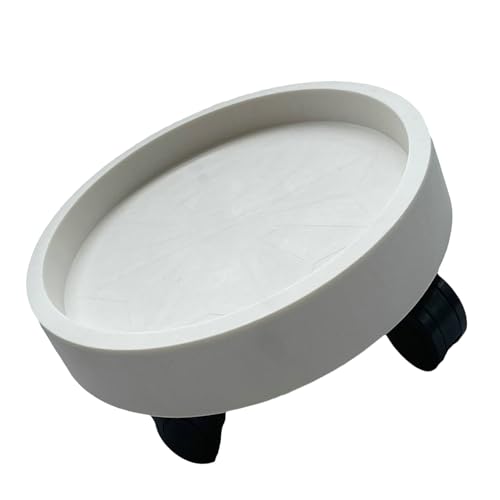 Brrnoo Runde Metallpflanzenständer, Pflanzentrolley Universal Wheel Wheel Blumenschale (40) von Brrnoo