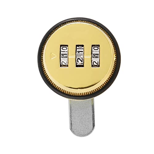 Brrnoo Schrankschlösser mit Kombination, Schloss mit Kombination Gold 3 Digitale Zinklegungsschloss für Schrankschubladen-Postfachdicke von 19-23 Mm Brrnoo Schrankschlösser mit Kombination, Schloss mit Kombination Gold 3 Digitale Zinklegungsschloss für Schrankschubladen-Postfachdicke von 19-23 Mm von Brrnoo