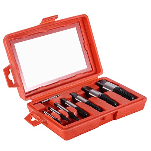 Brrnoo Schraubenextraktionskit, Extraktor de Tornillos Easy Out Set 8PCs Gebrochen Beschädigter Wasserrohrschraubenschraubenschraube Auszugsentferner Gebrochener Bolzenextraktextrakt für von Brrnoo