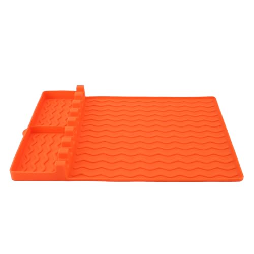 Brrnoo Silikongrillmatte, Vielseitige Grillseitenschelfmatte Silikon Spatel Matte Silikon -Grillmatte Grillmatte mit Hitzebeständigem Leicht zu Reinigendem Außengrill Küchentheke (Typ 2) von Brrnoo