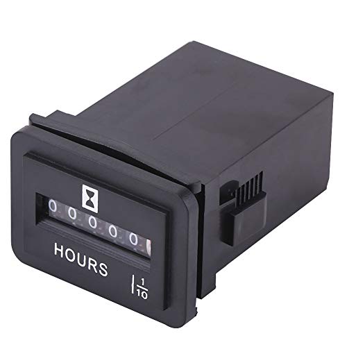 Brrnoo Stunde Meter, Mechanische Stunde Messgerät DC 6 80 V Autometermeter für -Benzinmotor -Generator Motorboot (HM001) von Brrnoo