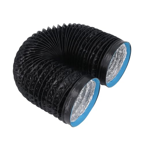 Brrnoo Trockner -Entlüftungsschlauch, Isolierter Trockner -Entlüftungsschlauch Spiraldesign 6,56 Fuß Flexibler Verdickter PVC Aluminiumfolie Kanalschlauch für Küchen Gewächshäuser von Brrnoo