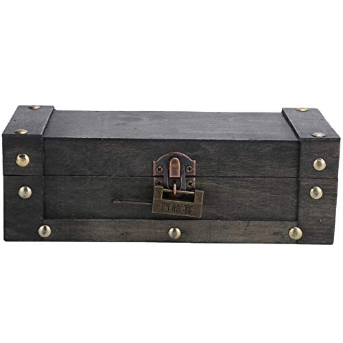 Schmuck Organizer im Retro Stil, Dekorative Schatzkiste mit Schloss, Truhenkiste für Schmuck und Geschenke, Vintage Aufbewahrungsbox, Antique Style Storage Box von Brrnoo