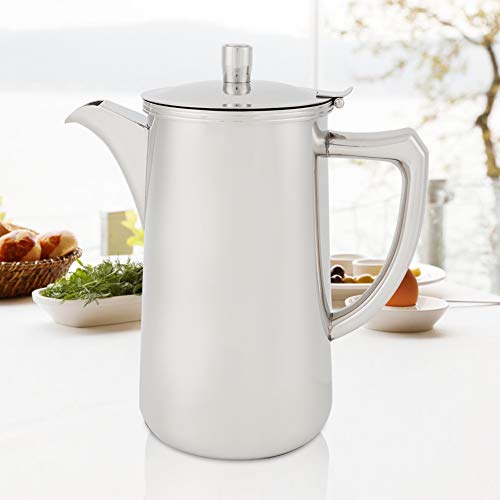 Brrnoo Wasserkrug, Wasserkrüge mit Deckel 2L Mehrzweck Edelstahl Wasserkocher Tasse Eistee Tee Tee Pitcher Teekrug für Milchsaft Kaffee von Brrnoo