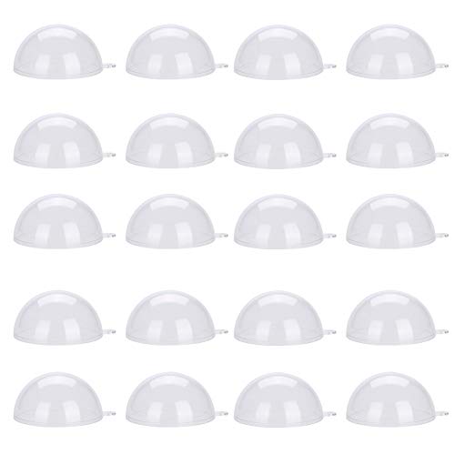 Clear Plastic Ball Plastic Bubbles 20 Stück Fillable Container Weihnachtsdekoration Clear Christmas Ornaments (5 cm), plastikkugeln zum befüllen von Brrnoo