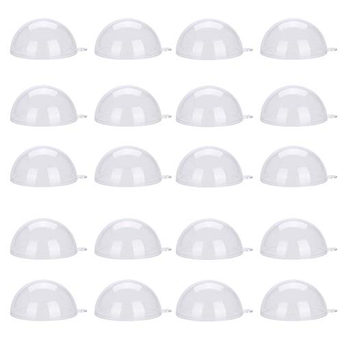 Clear Plastic Ball Plastic Bubbles 20 Stück Fillable Container Weihnachtsdekoration Clear Christmas Ornaments (5 cm), plastikkugeln zum befüllen von Brrnoo