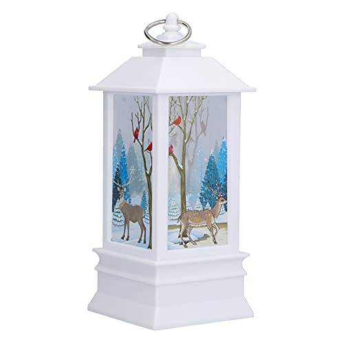 Elch-LED-Laterne - Vintage Kerzen Weihnachtslaterne mit Warmem Licht für Zuhause, Schlafzimmer und Wohnzimmer - Retro Weihnachtsmuster mit Hängendem Design Elch-LED-Laterne - Vintage Kerzen Weihnachtslaterne mit Warmem Licht für Zuhause, Schlafzimmer und Wohnzimmer - Retro Weihnachtsmuster mit Hängendem Design von Brrnoo