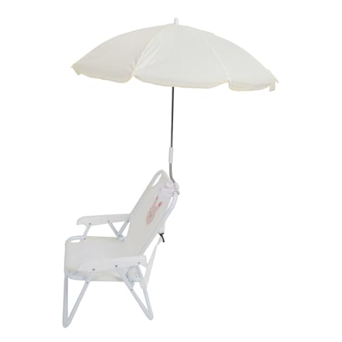 Brrnoo Faltbarer Strandstuhl, Komfortabel & Robust, UV-Schutz Regenschirm, Leichtgewicht & Tragbar, Einfach im Umgang, Cartoon-Druck (Hase), Ideal für Strand & Picknick von Brrnoo