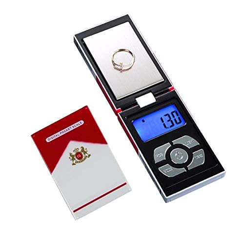 Feinwaage 200 g / 0,01 g USB Aufladen Digitale Küchenwaage, Elektronische Digitalwaage Gramm Digitale Taschenwaage Mini Waage Tragbares LCD Display für Schmuck Drogen Kaffee von Brrnoo
