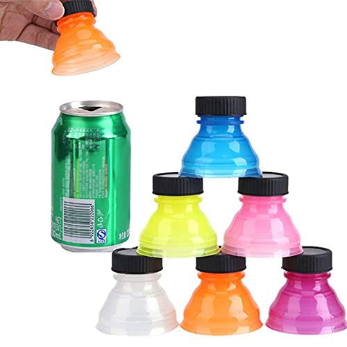 Kann einrasten, 6-tlg. Soda Getränkedose Deckel Staubdicht Dosenverschluss Getränkedosendeckel Wiederverwendbare für Soda Bier Energy Drinks Wiederverwendbare Anti Staub von Brrnoo