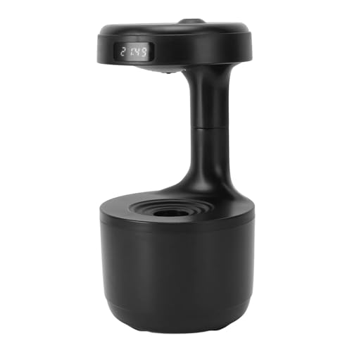 Luftbefeuchter 800ml, Portable Raumluftbefeuchter mit Schwebender Wassertropfen Design, Ideal für Schreibtisch, Yoga & Relax (Schwarz) von Brrnoo