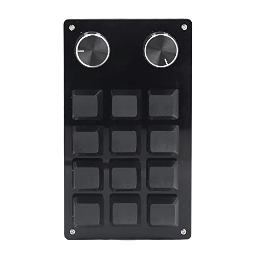 Mechanische Gaming-Tastatur, Programmierbare 12-Tasten-Tastatur mit Knöpfen (OSU-Tastatur), Tragbares USB-Kabel für Büro, Spiel, Musik, Geeignet für Computer Universal von Brrnoo