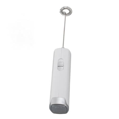 Milchfrother, Kaffee -Kaffee -Handheld mit Tragbarem Design Elektrischer Milch Frother Multifunktion Effizienter Niedriger Geräusch Mini Hand Frother Stab Zauberstab für Lattes heiß (WHITE) von Brrnoo