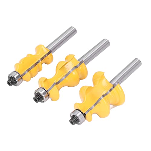 Roundover Router Bit, 3pcs Architektur Router Bit Frende Cutter Set Holzbearbeitungszubehör 8mm Shank Set Gerade - mit Aufbewahrungsbox Zum Schneiden von Materialien Roundover Router Bit, 3pcs Architektur Router Bit Frende Cutter Set Holzbearbeitungszubehör 8mm Shank Set Gerade - mit Aufbewahrungsbox Zum Schneiden von Materialien von Brrnoo