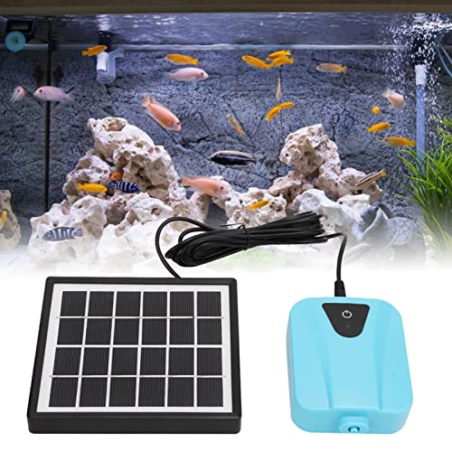 Solarbetriebene Teichluftpumpe für Aquarien und Teiche - Dual-Use Solar-Oxygenatorpumpe AP003 von Brrnoo