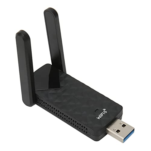 Brrnoo USB-WLAN-Adapter für PC-Desktop, WiFi 6-Adapter AX1800M 5 GHz/2,4 GHz USB3.0 High-Gain-Antenne Plug-and-Play-WLAN-Dongle für Win 11 10 Desktop-Laptop von Brrnoo