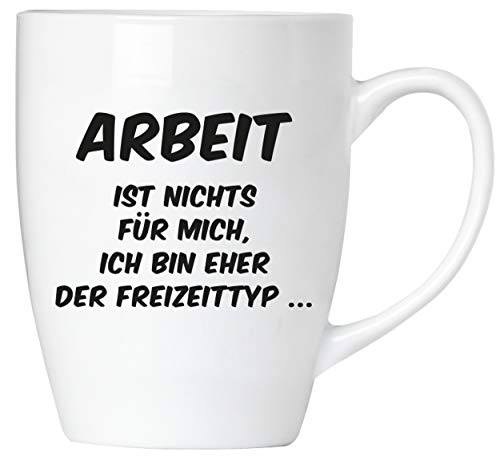 BRUBAKER - Arbeit ist Nichts für Mich - Kaffeetasse aus Keramik - 300 ml - Kaffeebecher von BRUBAKER