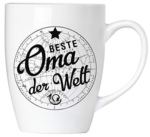 BRUBAKER - Beste Oma der Welt - Kaffeetasse aus Keramik - 300 ml - Kaffeebecher von BRUBAKER