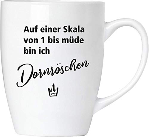 BRUBAKER - Dornröschen - Kaffeetasse aus Keramik - 300 ml - Kaffeebecher von BRUBAKER