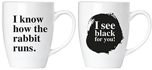 BRUBAKER "I Know How The Rabbit Runs. I See Black for You! Tassen Set aus Keramik - Grußkarte und Geschenkpackung BRUBAKER "I Know How The Rabbit Runs. I See Black for You! Tassen Set aus Keramik - Grußkarte und Geschenkpackung von BRUBAKER