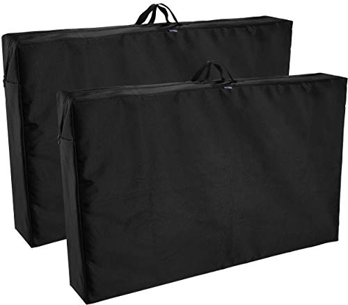 BRUBAKER 2er Pack Premium Schutztasche/Aufbewahrungstasche für Gartenstühle - Robustes Oxford 600D Gewebe - wasserfest - 97 x 59 x 16 cm von BRUBAKER
