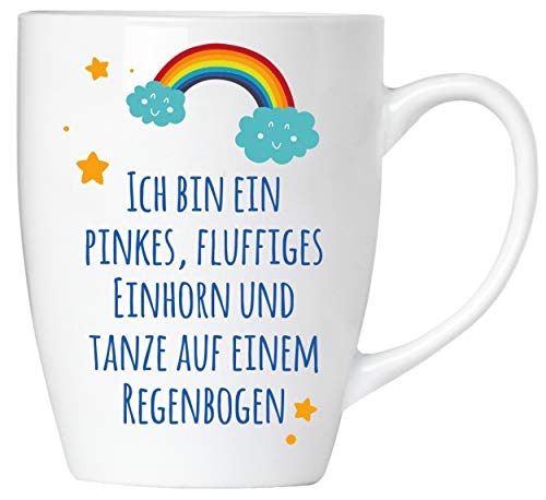 BRUBAKER - Ich bin ein pinkes, fluffiges Einhorn! - Kaffeetasse aus Keramik - 300 ml - Kaffeebecher von BRUBAKER