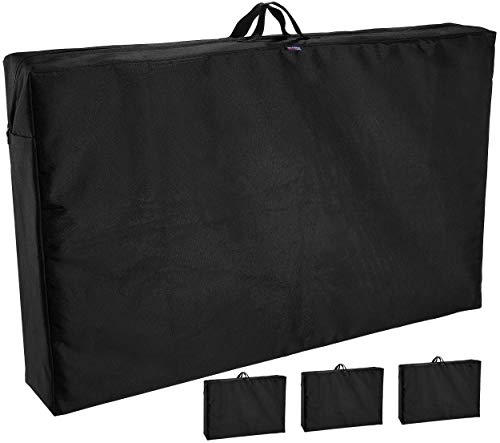 BRUBAKER 4er Pack Premium Schutztasche/Aufbewahrungstasche für Gartenstühle - Robustes Oxford 600D Gewebe - wasserfest - 97 x 59 x 16 cm von BRUBAKER