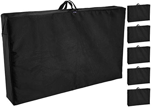 BRUBAKER 6er Pack Premium Schutztasche/Aufbewahrungstasche für Gartenstühle - Robustes Oxford 600D Gewebe - wasserfest - 97 x 59 x 16 cm von BRUBAKER
