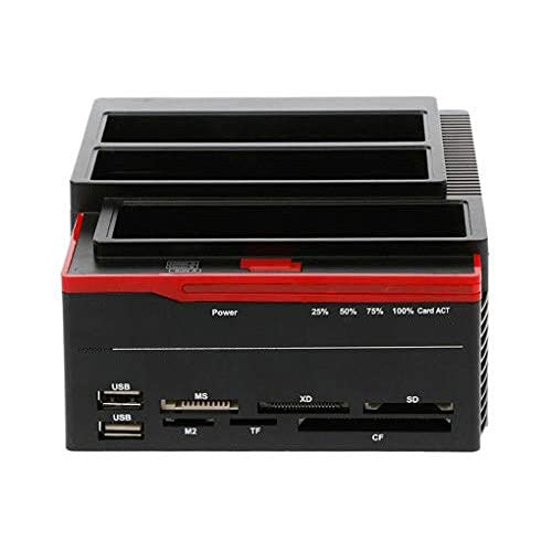 3 IDE SATA 2.5" 3.5", HDD, Festplatte, Clone Docking Station, Kartenleser EU. von Bruce & Shark