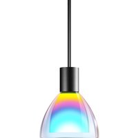 Bruck Duolare Silva Neo Ø: 11 cm Fassung: schwarz LED Pendelleuchte Glas: dichroitisch blau - magenta von Bruck